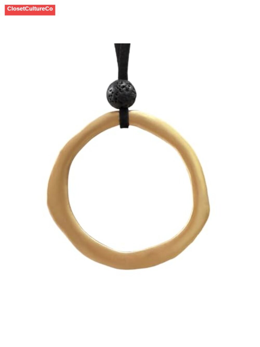 14k Gold Plated Large Pendant Long Necklace Adjustable Sweater Necklace